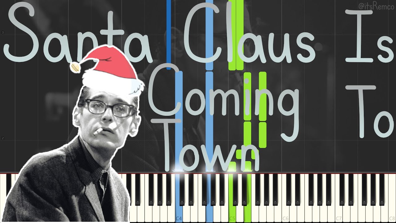 Bill Evans - Santa Claus Is Coming To Town 1963 Live (Solo Jazz Piano Synthesia) [Christmas Jazz 🎅🏻]