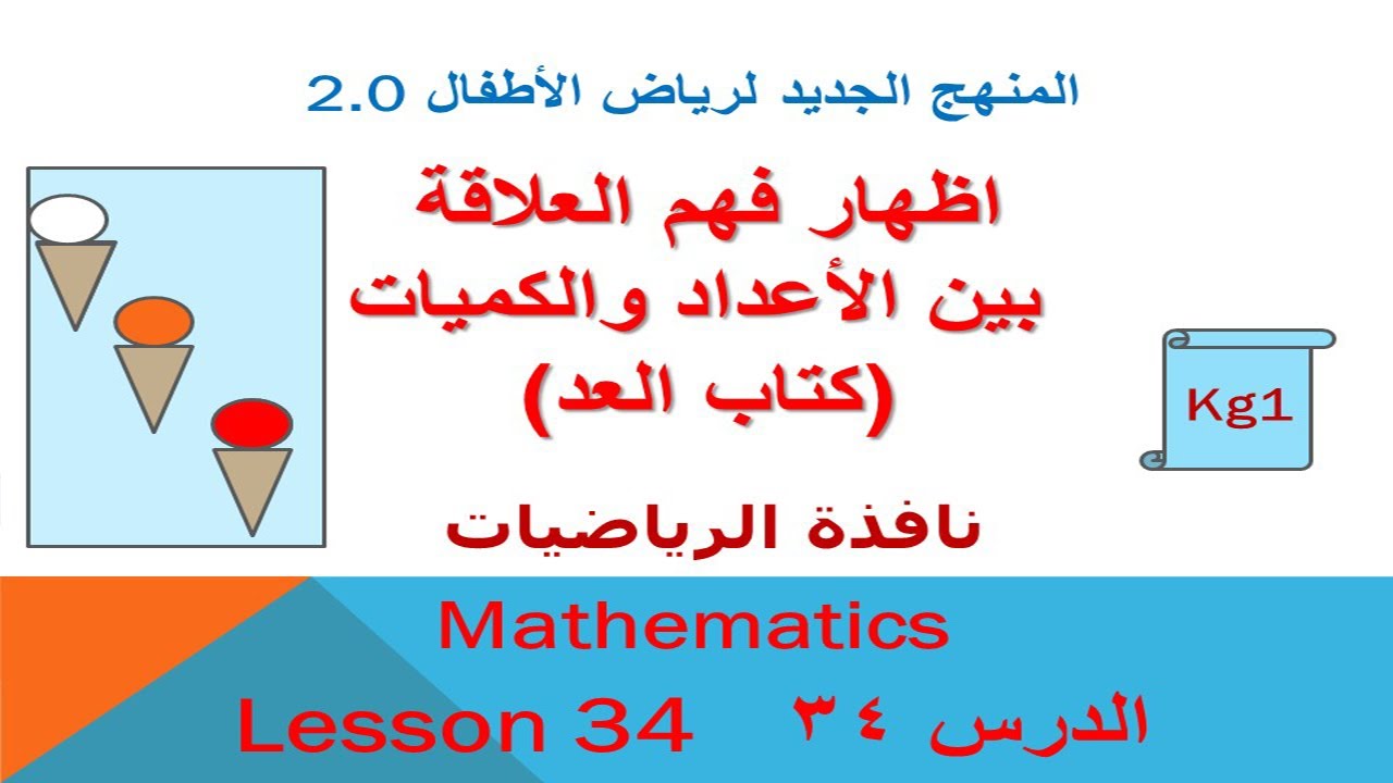 اظهار العلاقه بين الاعداد والكميات 