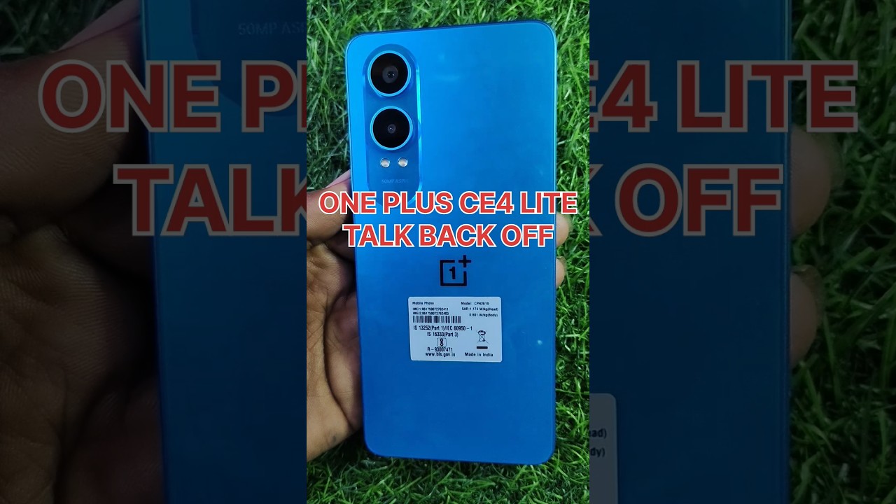 How To Off TalkBack From OnePlus CE 4 Lite 5G ⚡ OnePlus Mobile Se TalkBack Bandh Kaise Kare  #shorts