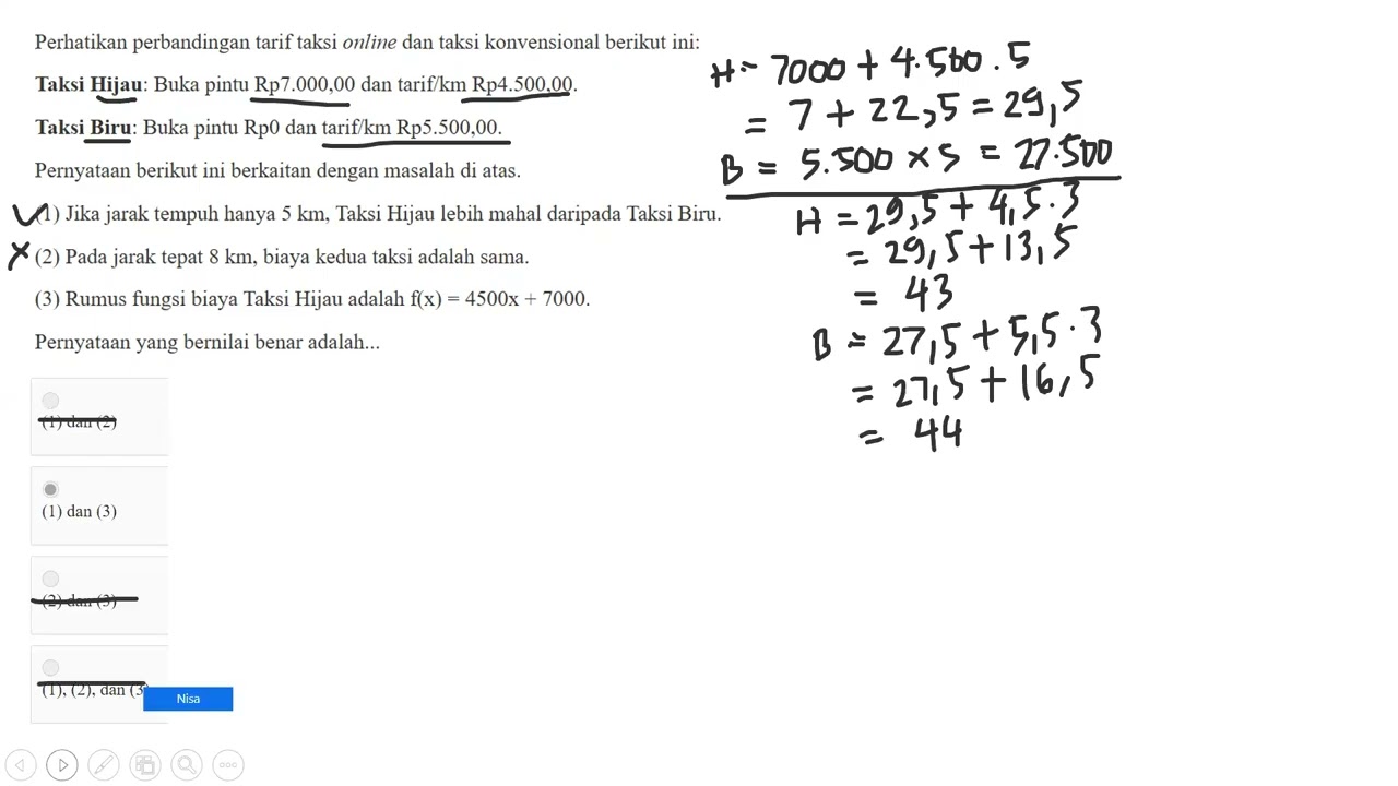 Pembahasan Soal TKA Matematika SMP (TRY OUT 2 Elemen Bilangan dan Aljabar) Part 1