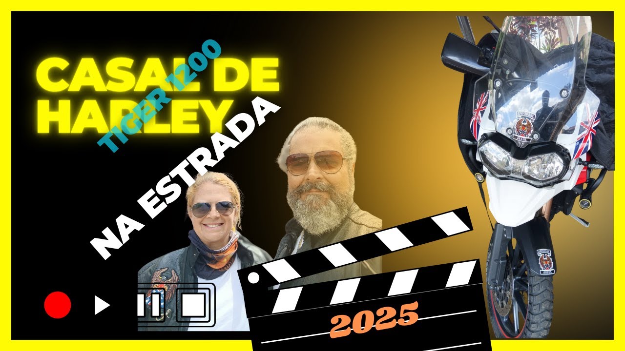 CASAL de HARLEY na ESTRADA em: TIGER AND BIKES II