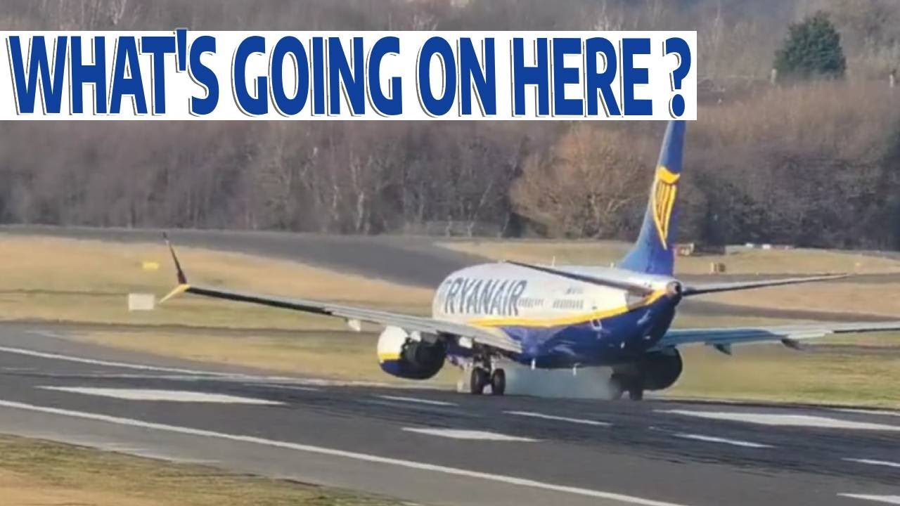 What happened here ? RYANAIR 737 MAX 8-200 Birmingham Airport ( BHX )