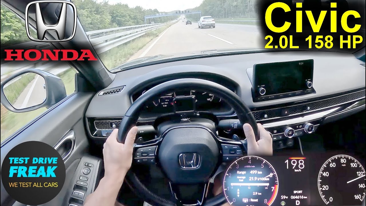 2022 Honda Civic 2.0L (158 HP) TOPSPEED POV 🚗 | Autobahn & Topspeed Test