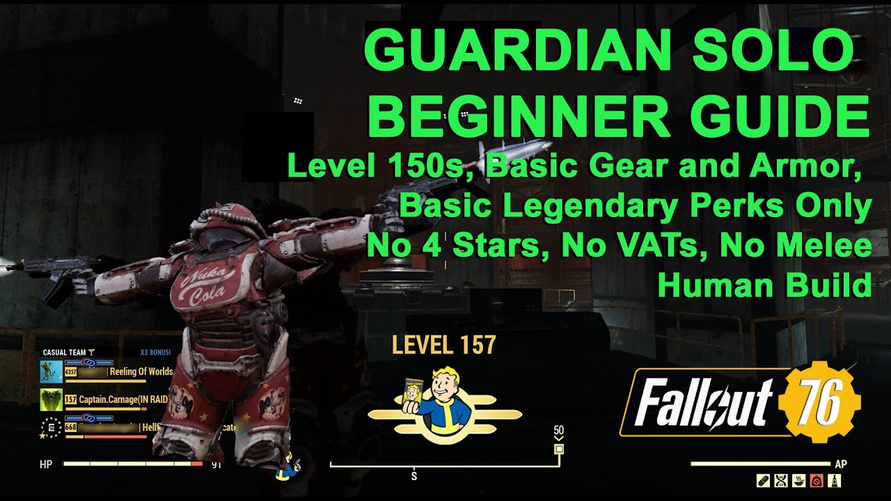 Fallout 76: Руководство для начинающих по одиночному прохождению Стража ENO6 на низких уровнях с ...