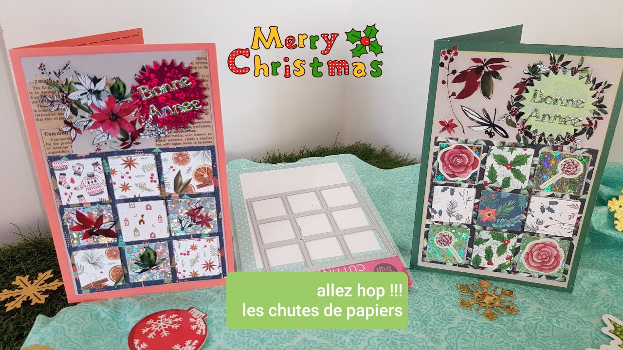 allez !!! une carte avec les chutes de papiers