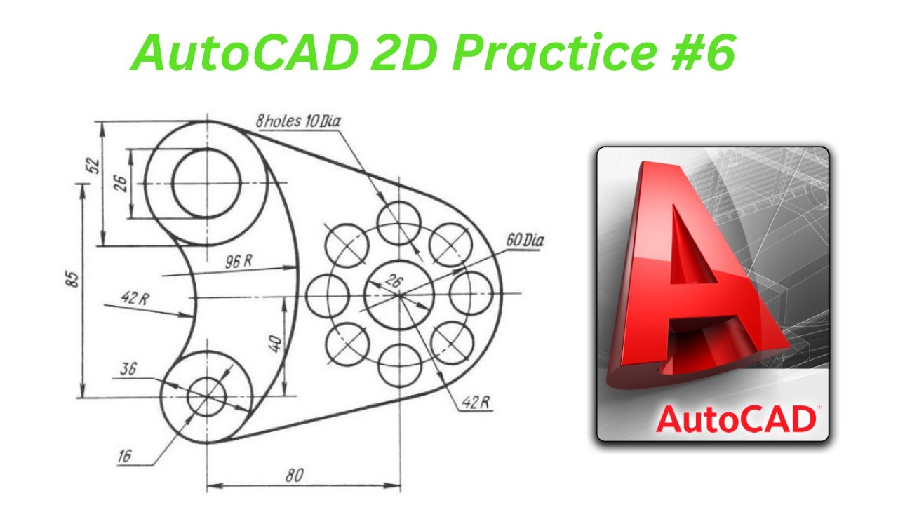AutoCAD - 40 || Telugu || 2D Practice-6