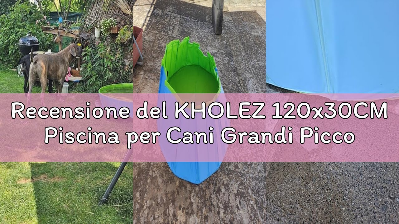 Recensione del KHOLEZ 120x30CM Piscina per Cani Grandi Piccoli, Vasca da Bagno per Cani, Piscina Bam