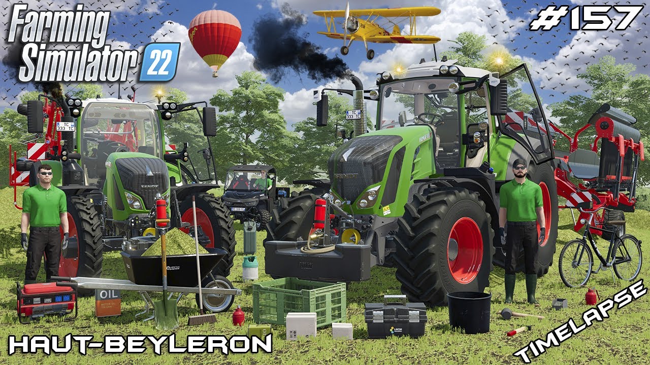 ПОДГОТОВКА СЕНА К ПРЕССОВКЕ С ПОМОЩЬЮ FENDT | Животные на Haut-Beyleron | Farming Simulator 22 | ...