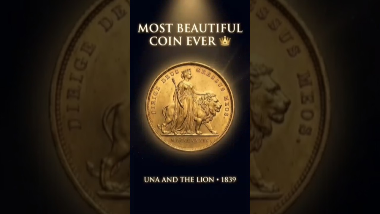 MOST BEAUTIFUL COIN EVER 👑 | Una and the Lion(1839) #HistoryShorts #ViralShorts&lrm; #history #RareCoins