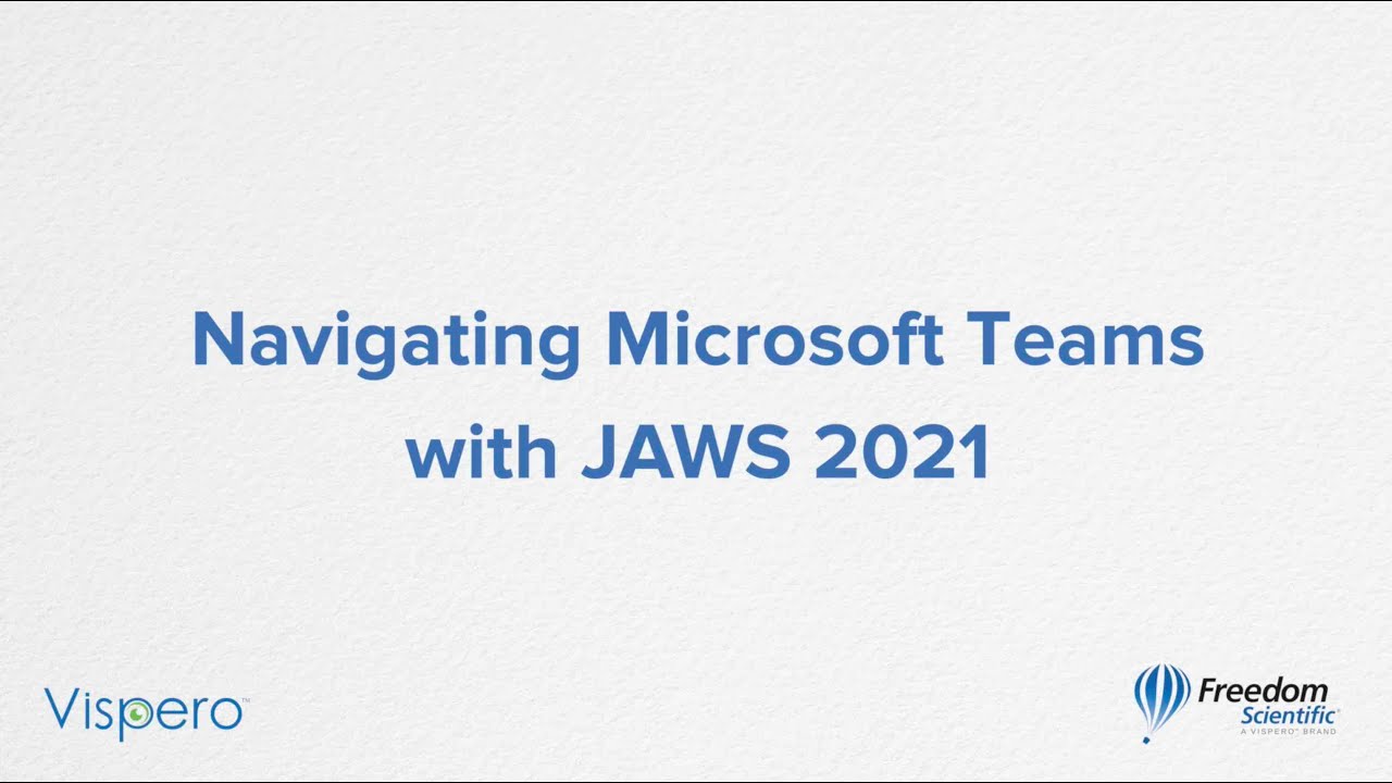 Navigating Microsoft Teams with JAWS 2021