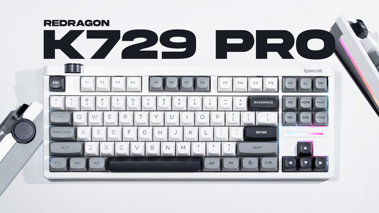 Клавиатура TKL с ручкой за 50 долларов — обзор Redragon OTIIM K729 Pro + звуковой тест