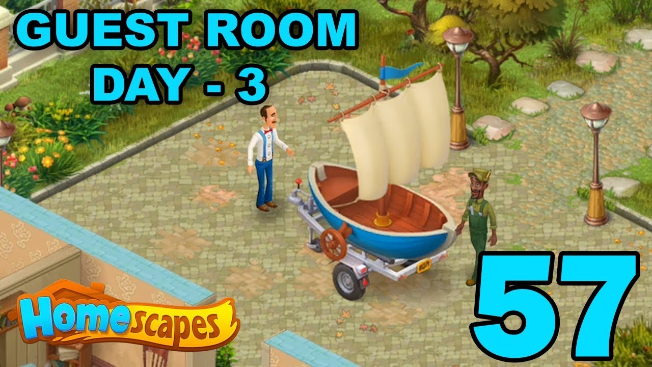 HOMESCAPES STORY WALKTHROUGH - GUEST ROOM - DAY 3 - GAMEPLAY - #57