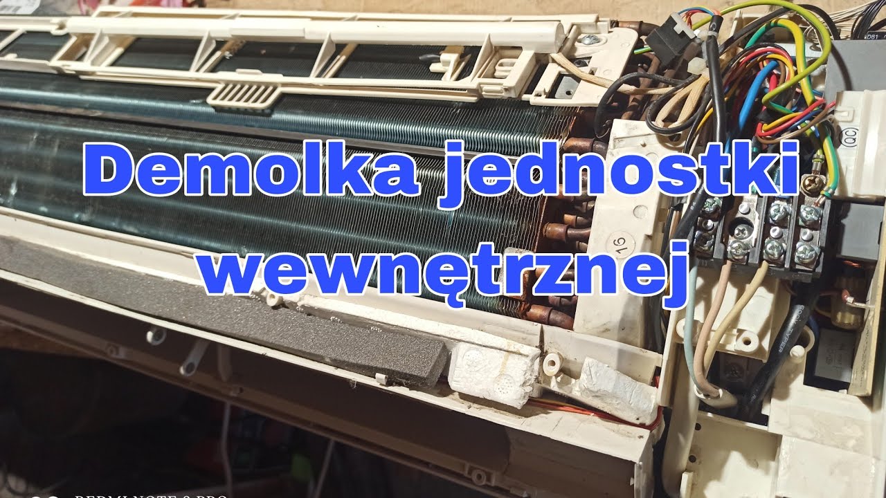 Pompa ciepła z klimatyzatora, demolka jednostki wewnętrznej