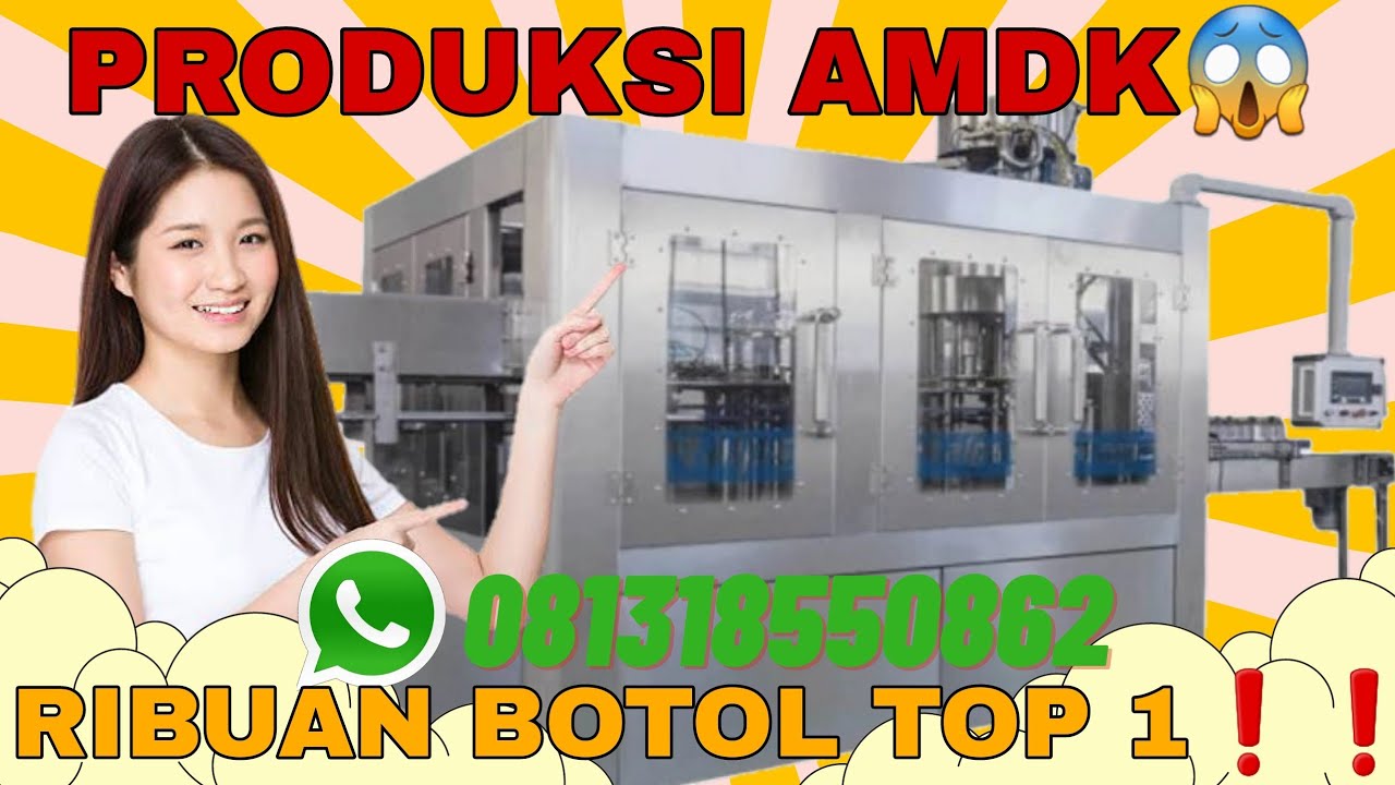 Mesin Filling Otomatis Hasilkan Ribuan Botol Air Minum Dalam Kemasan (AMDK) Super Ngebutt💨