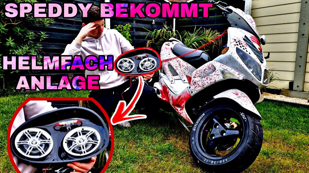 SPEDDY BEKOMMT HELMFACHANLAGE 🔥😍 Einbau 🔊  |By SCHNOLIVLOG| THX AN SCOOTER TUNING DISCORD!❤️
