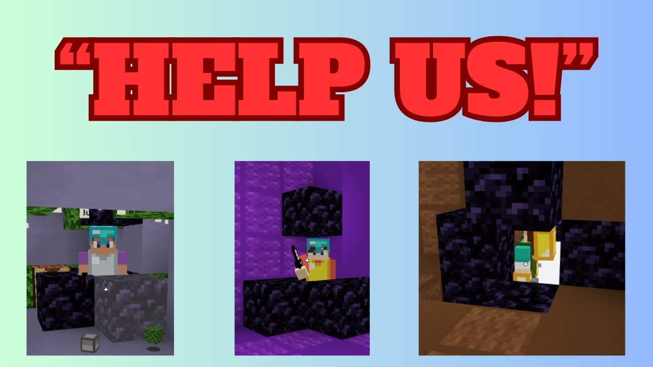 Заключение людей в обсидиан в bloxd.io skywars!
