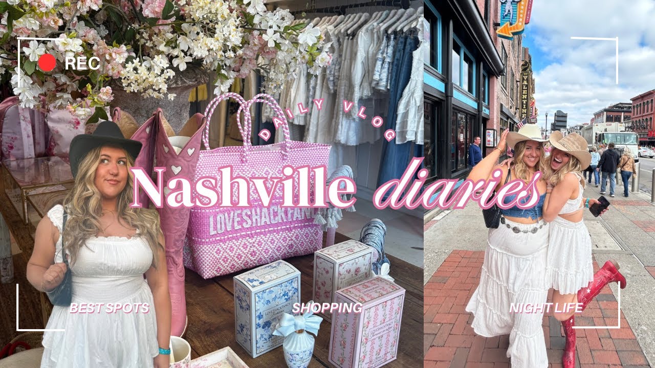 NASHVILLE VLOG🤠 | Girls Trip Guide🩷| BEST SPOTS for shopping and live music🎶