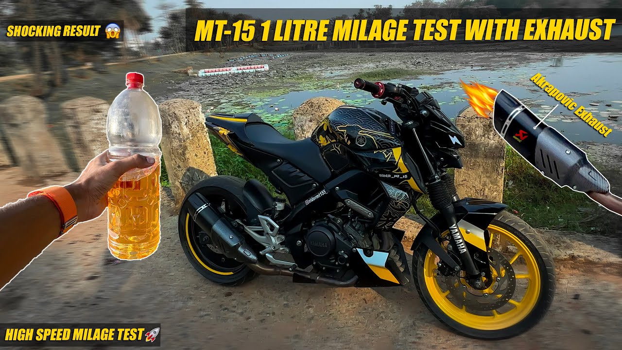 MT-15 Milage Test with Full System Akrapovic Exhaust 💥|| Socha Nahi tha Itna Milage Girega 🥲