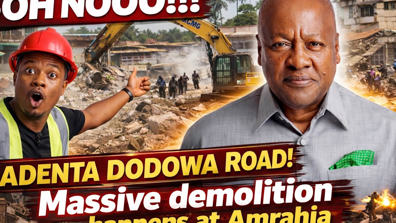 BIG PUSH, ADENTA-DODOWA: Massive demolishing exercise at Amrahia, on Adenta to Dodowa road project