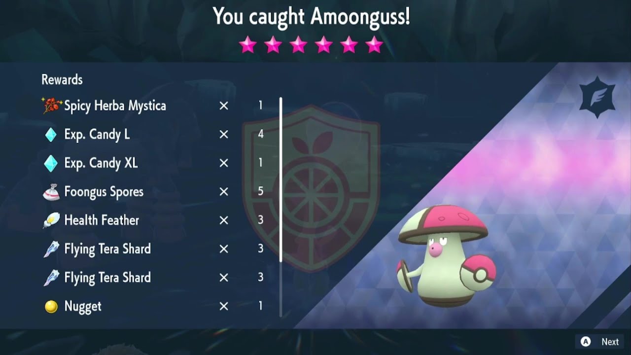 6 Star Raid / Amoonguss / Flying Tera Type
