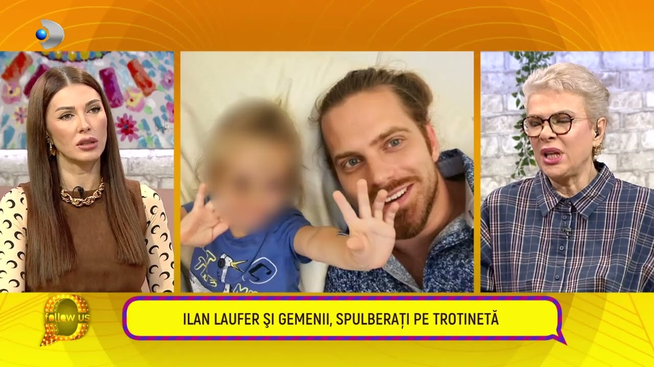 Follow us! - Ilan Laufer si gemenii, spulberati pe trotineta.