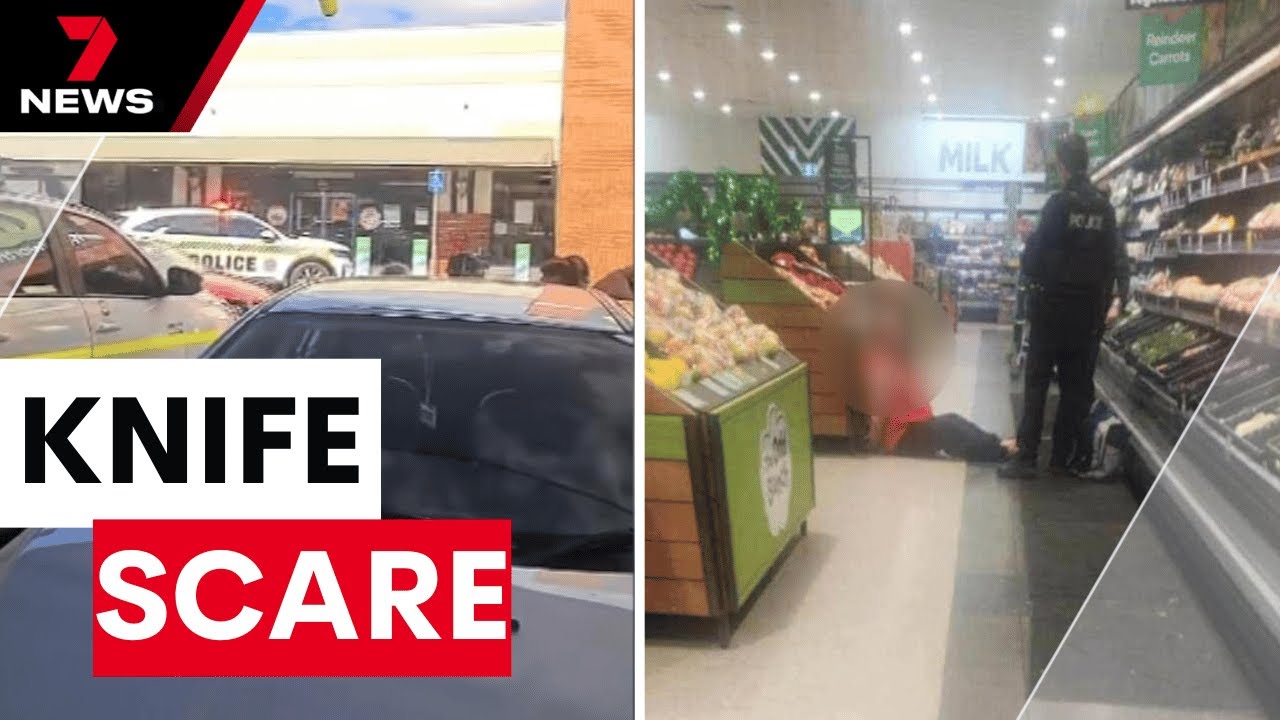 Man detained after spotted wielding a knife at Gawler Woolworths | 7NEWS