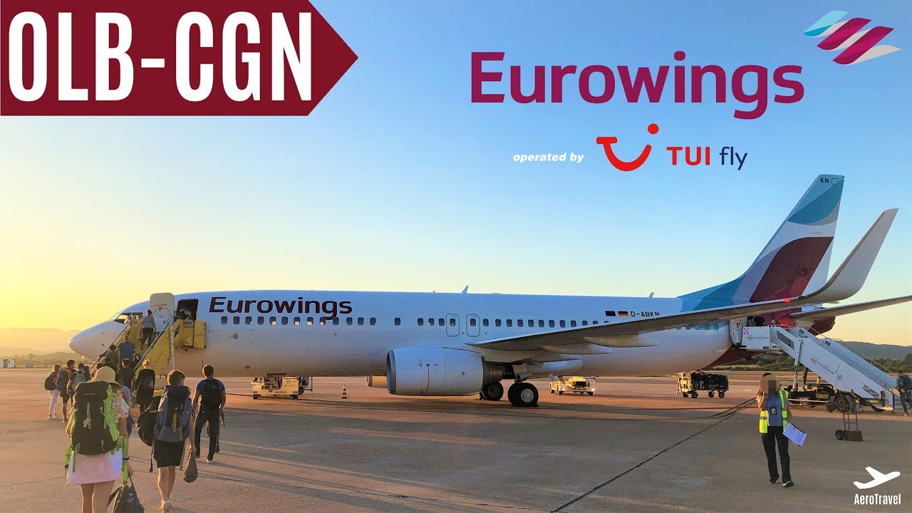EUROWINGS TRIPREPORT | BOEING 737-8 operated by TUIFLY | MORE LEGROOM | OLBIA - COLOGNE/BONN | 4K