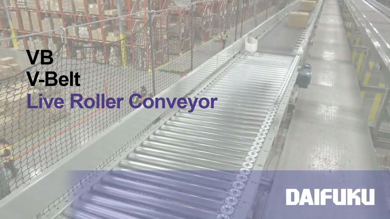 Daifuku Wynright V-Belt Live Roller Conveyor