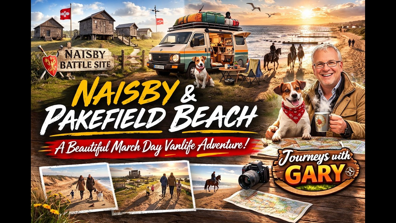 Van Life Adventure 🚐 | Naisby Battle Site to Pakefield Beach | A Perfect March Day