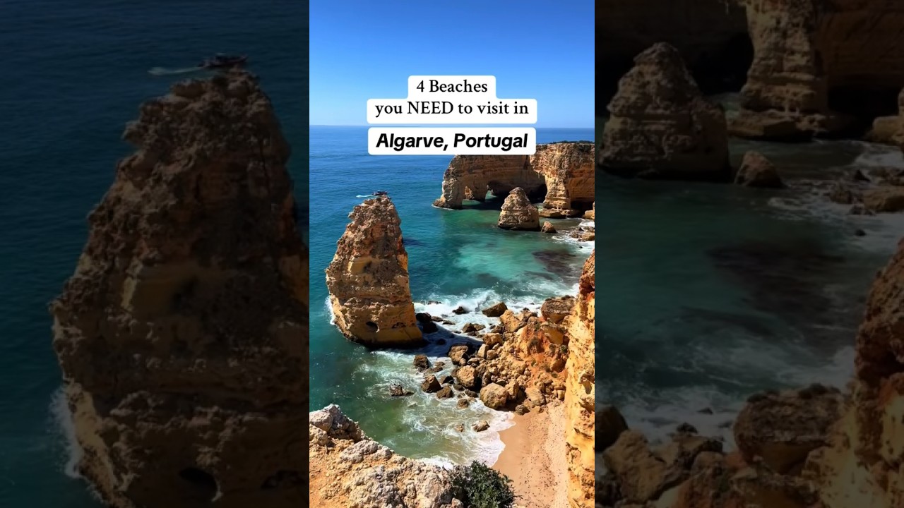 4 MUST SEE Beaches in Algarve, Portugal #algarve #portugal #travel #beach #vacation #destination