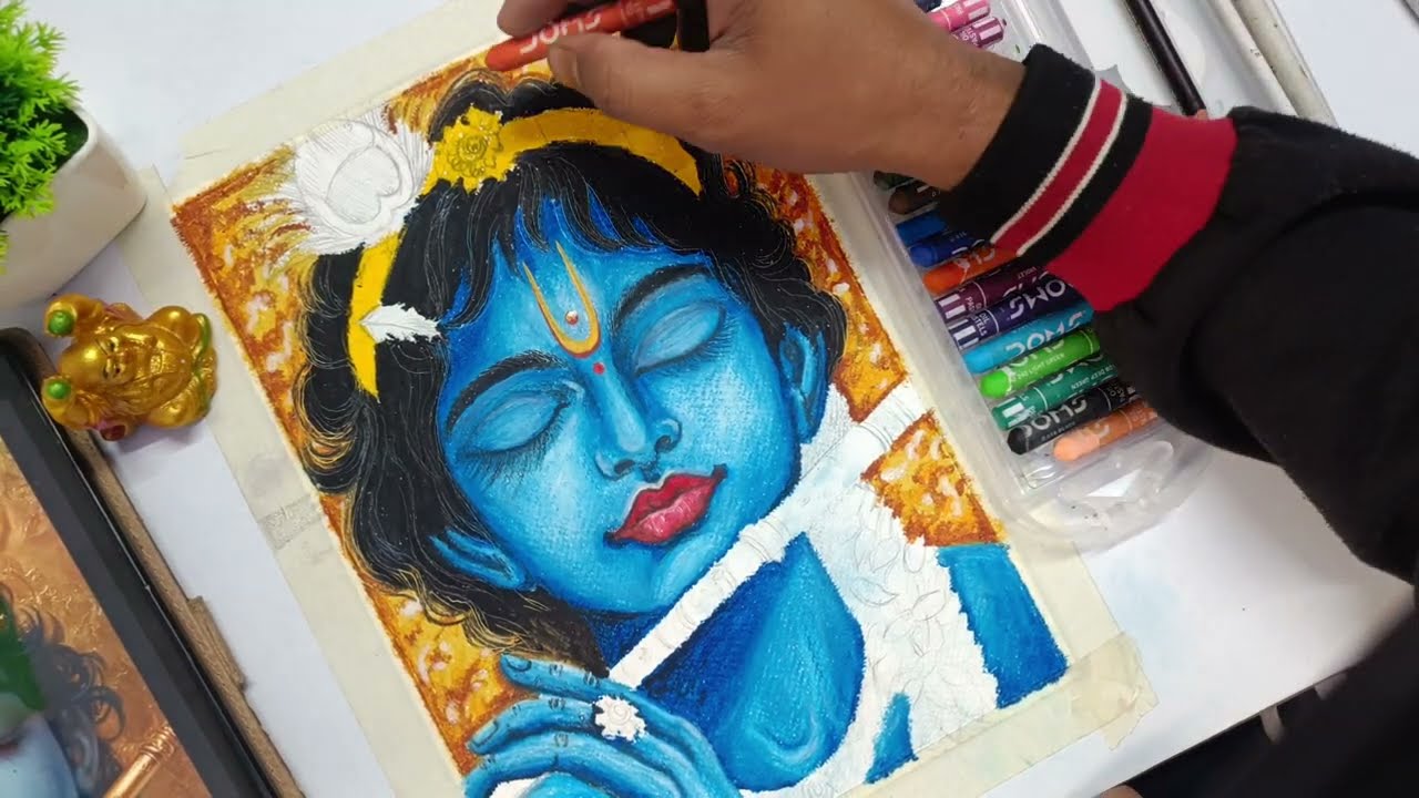 Sri krishna pastel colours 