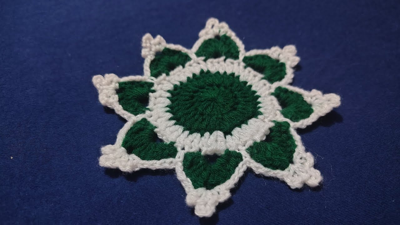 Crochet Star Motif Tutorial ( How to crochet a beautiful star flower 🌹💐) Kalpana Tutorials 