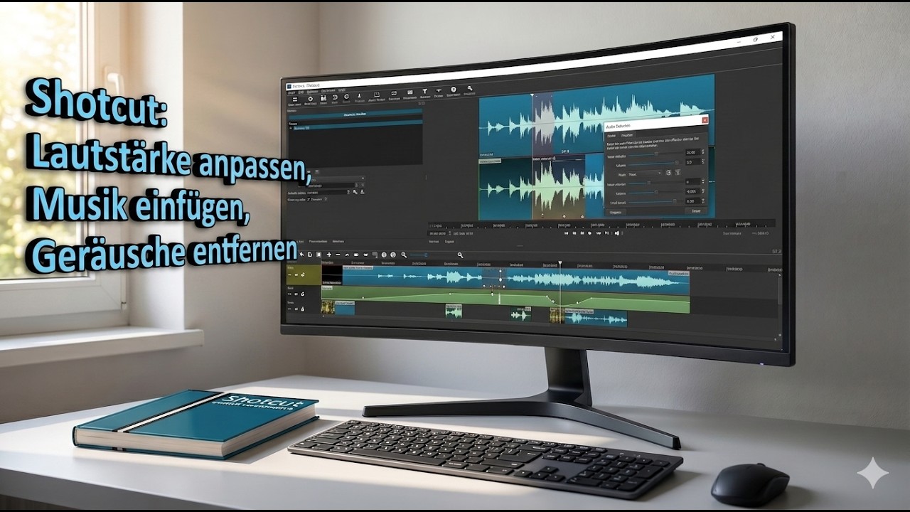 Shotcut: Audiobearbeitung (Lautstärke, Hintergrundmusik, Geräusche...)