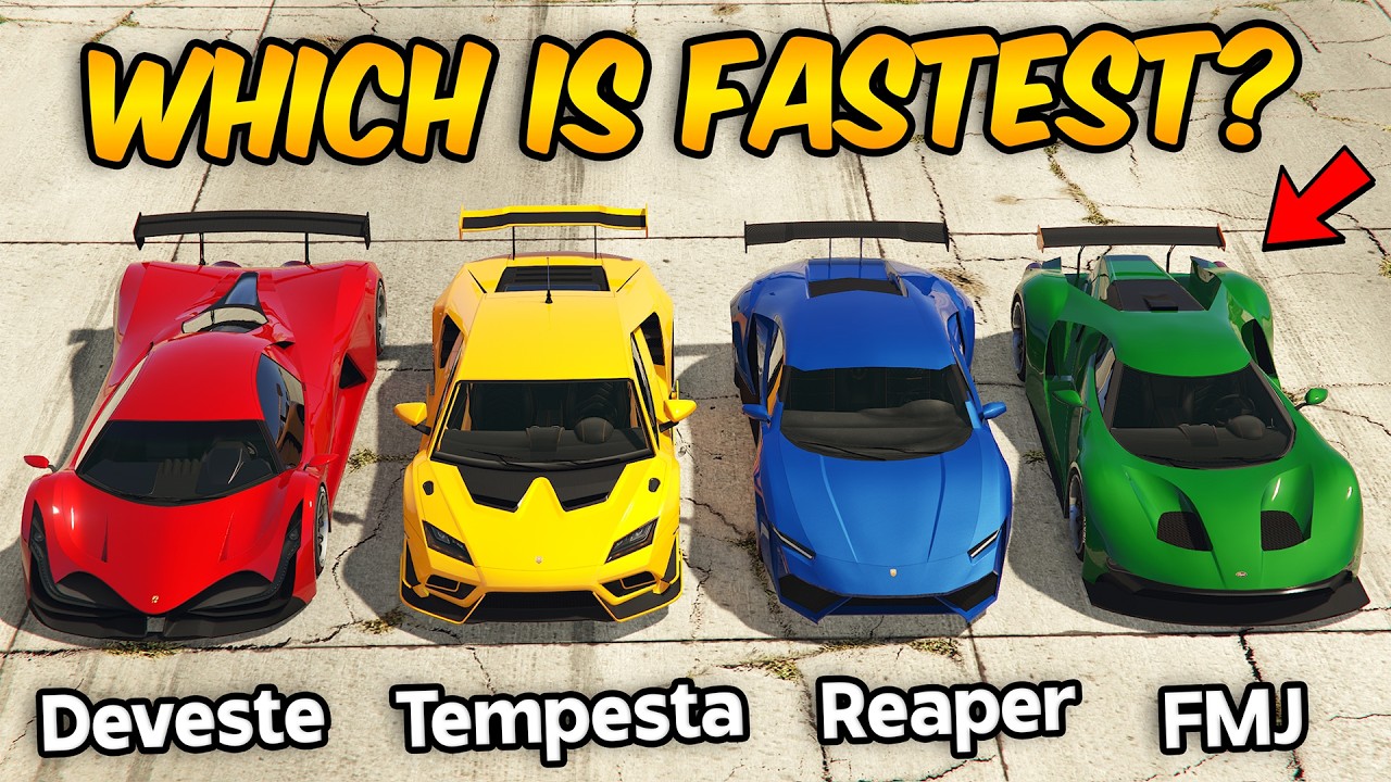 GTA 5 ONLINE - DEVESTE VS TEMPESTA VS REAPER VS FMJ (WHICH IS FASTEST?)