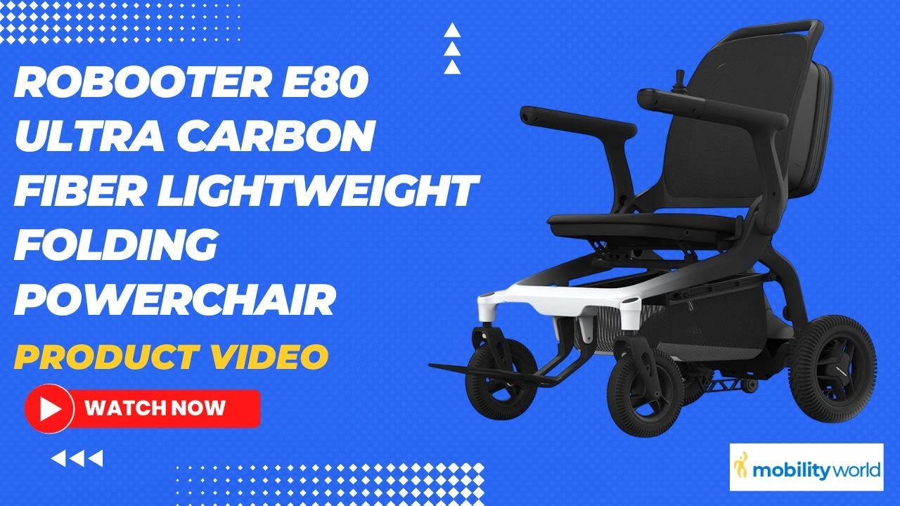 Mobility World Ltd UK -  Robooter E80 Ultra Carbon Fiber Lightweight Folding Powerchair