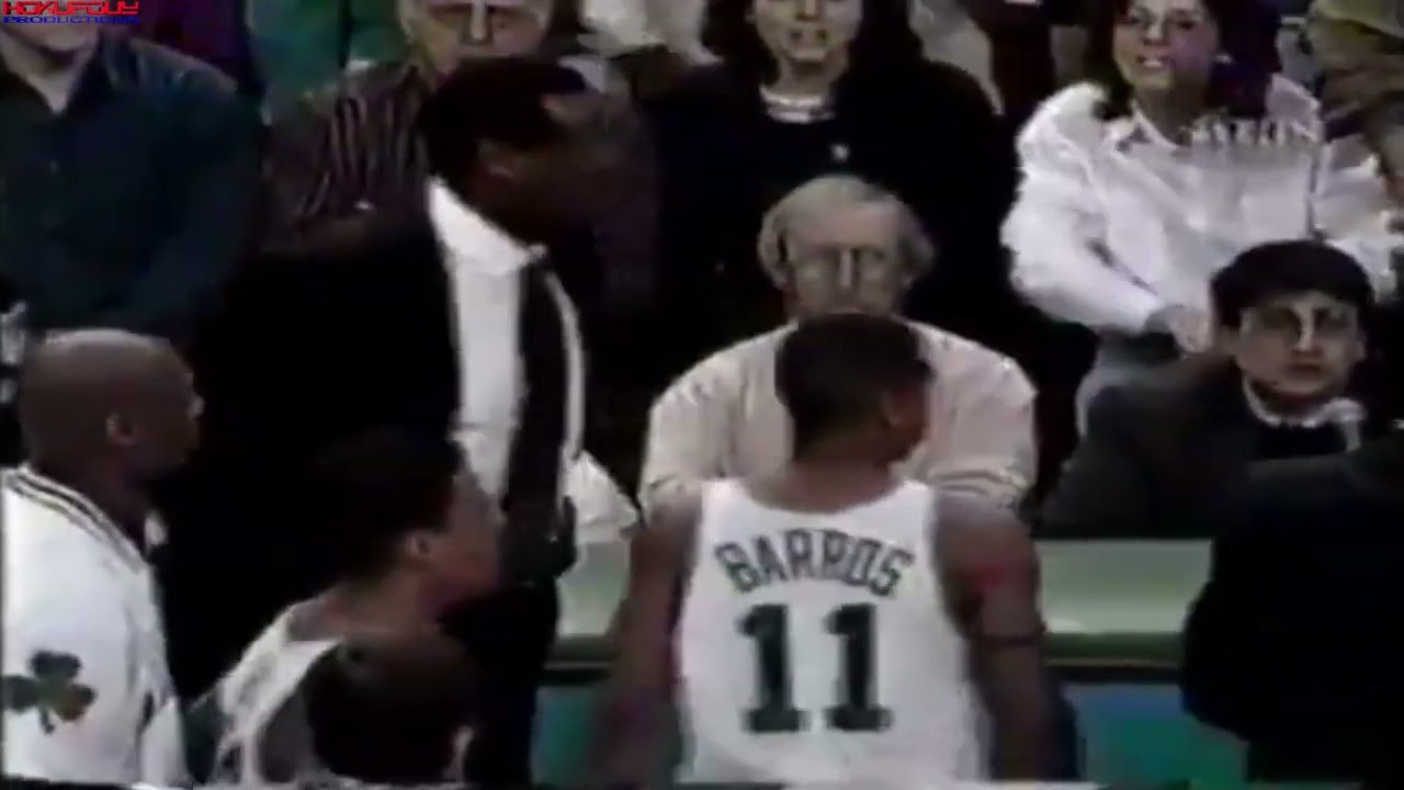 nba fights Kurt Thomas punches Pervis  heat vs Celtics 1995 1996