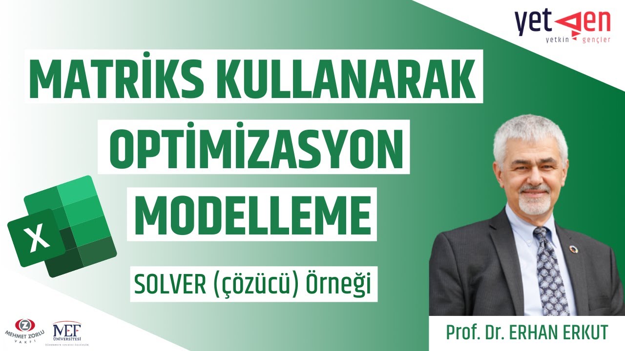 Excel Solver (Çözücü) Örneği | Matriks Yöntemi ile Optimizasyon Modelleme #40