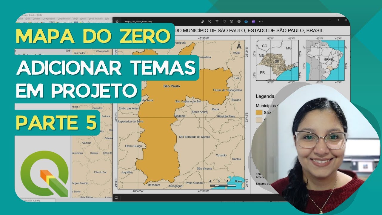 Adicionar temas em projeto do QGIS - Mapa do zero no QGIS (2024) - 05