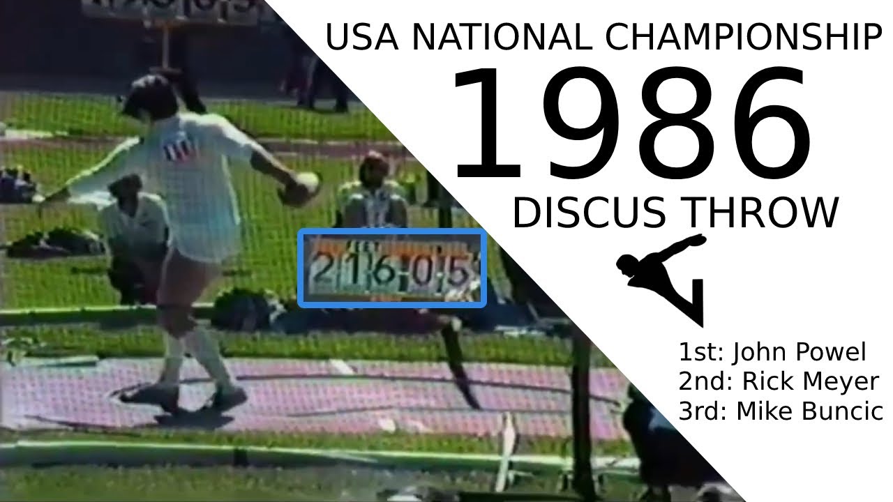 1986 USA Nationals Discus Throw