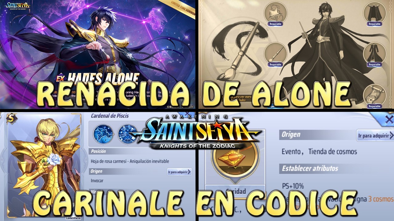 RENACIDA DE ALONE PELI NEGRO! CARDINALE EN EL CODICE! NUEVO COSMO! Saint Seiya Awakening KOTZ