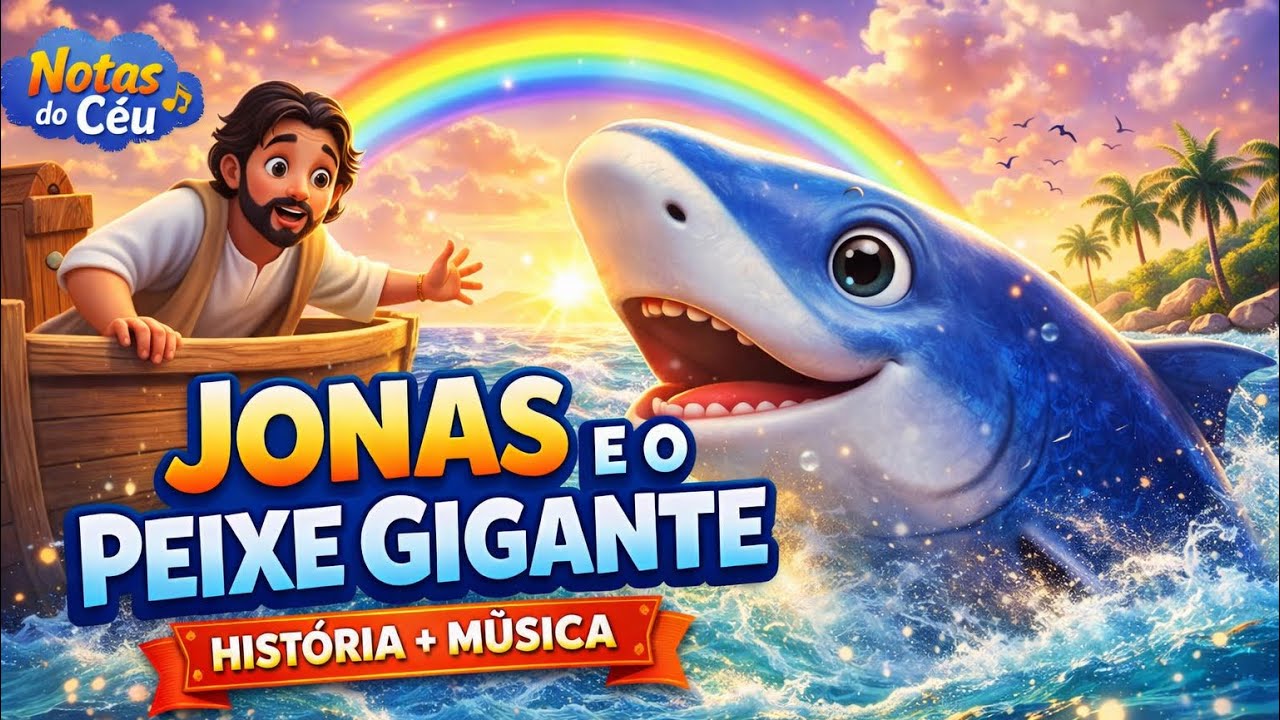 JONAS E O PEIXE GRANDE - Música Bíblica Infantil | Notas do Céu