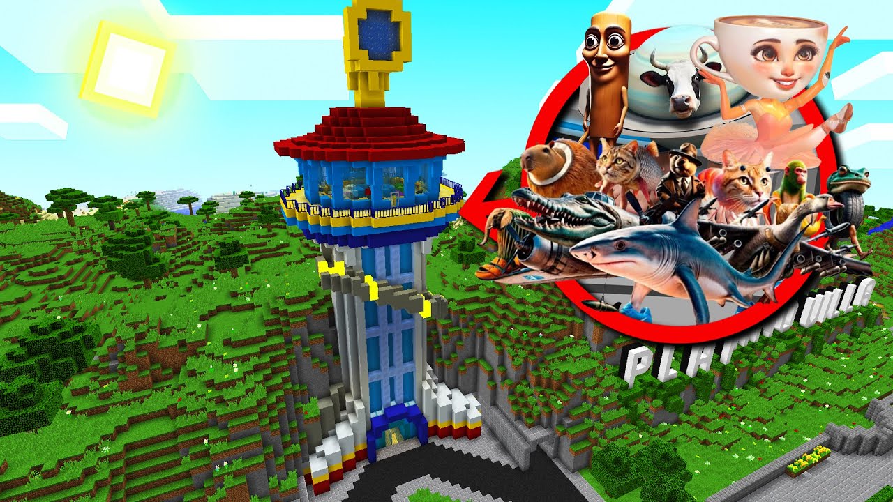 APARECEN LOS ITALIAN BRAINROT EN LA CASA DE LA PAW PATROL EN MINECRAFT 😱