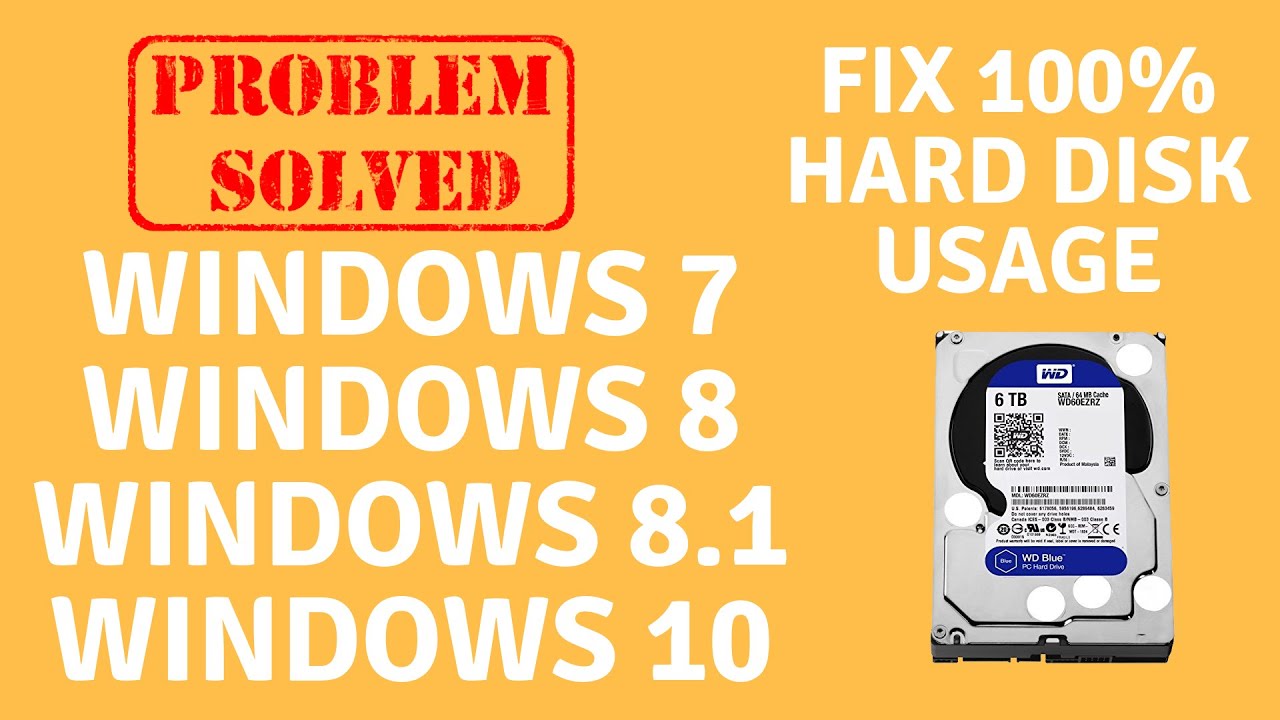 How to Fix Hard Drive Disk 100% Usage