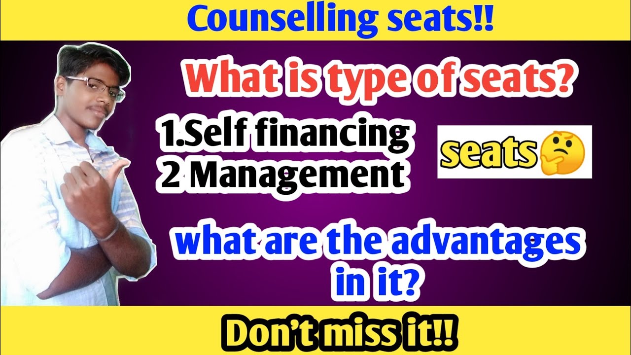 counselling#                    what is self financing and management seats in counselling in tamil.