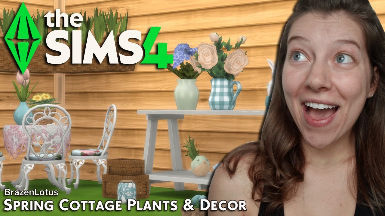 Обзор дополнения Spring Cottage Plants & Decor от BrazenLotus из The Sims 4 Marketplace | Ohcluck...