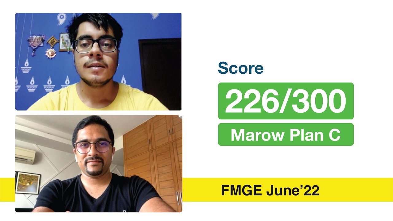 FMGE June&rsquo;22- Dr Sandip (Plan C) who scored 226/300 discusses how he secured this score using Marrow