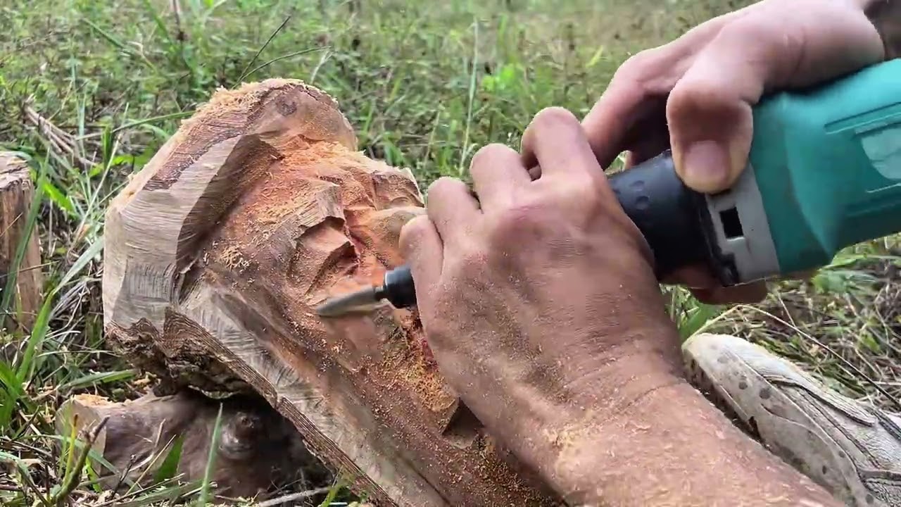Wood Carving for Beginners | Simple Art from Firewood
