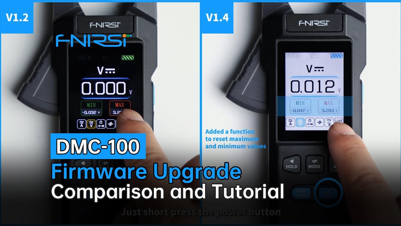 FNIRSI DMC-100 Digital Clamp Meter | Firmware Upgrade Comparison & Tutorial #fnirsi #upgrade