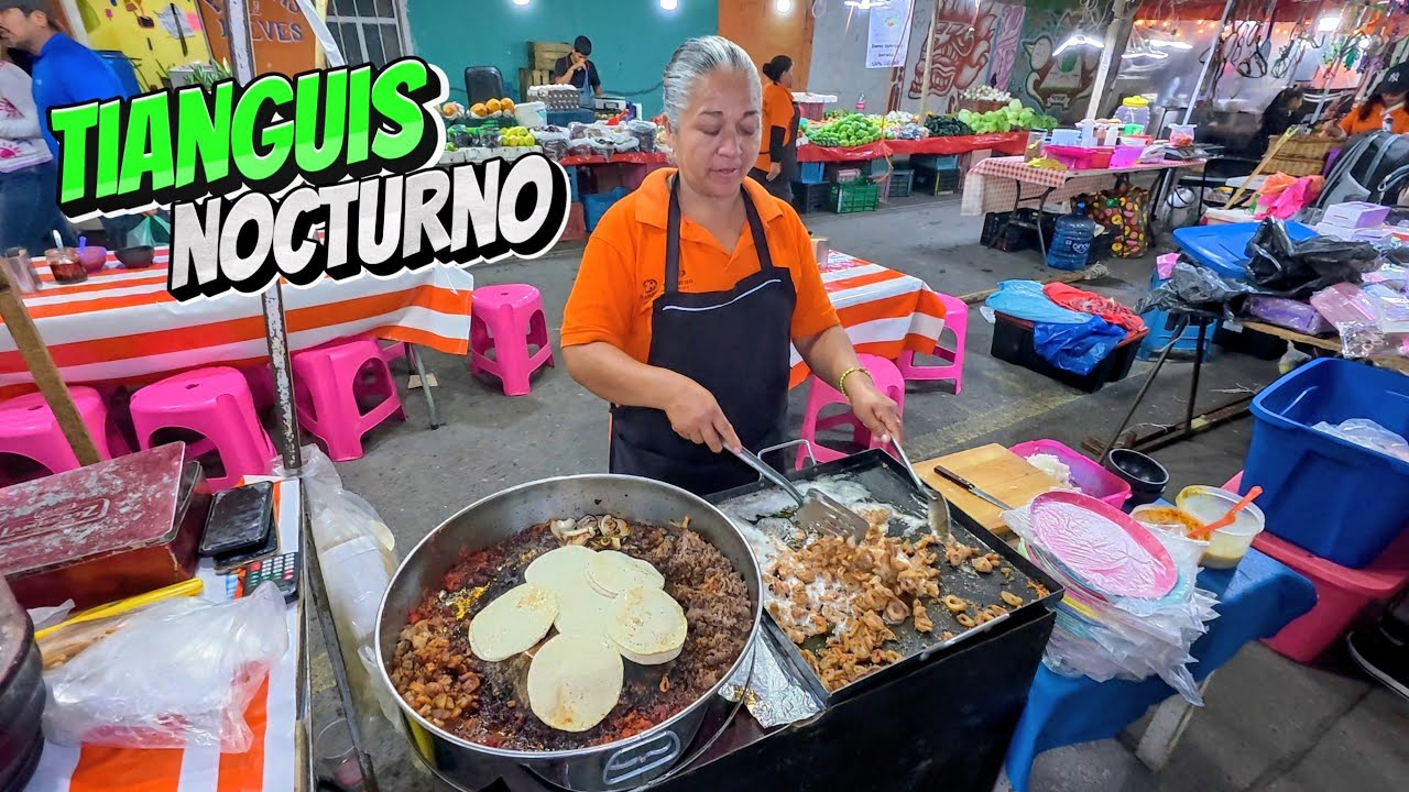 Tacos de TRIPA , GORDITAS , QUESADILLAS... ¿Qué comer en Metrópolis de Noche ? .. 🤤🤔