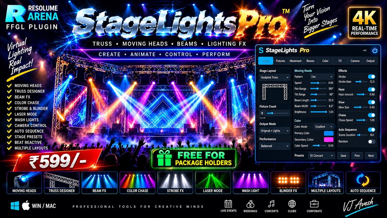 StageLightsPro  - Plugin For Resolume